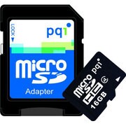 microSDHCカード CLASS4 16GB SD変換アダプター付 PQI BMRSDH4-16GA