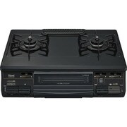 グリル付ガステーブル ウォームブラック 都市ガス用 右強火タイプ KGM660C(B)R/13A