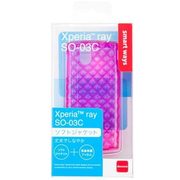 SW-SA14-SCTP/PK [Xperia ray SO-03C用 ソフトジャケット 液晶保護フィルム付 ピンク]