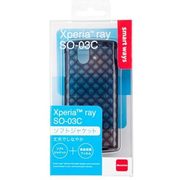 SW-SA14-SCTP/BK [Xperia ray SO-03C用 ソフトジャケット 液晶保護フィルム付 ブラック]