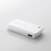 スマートフォン用モバイルバッテリー 1800mAh ホワイト DE-U01L-1810SWH