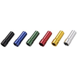 カラーアルミアウターCAP ブルー 4mm 4PCS CP-AC09-S
