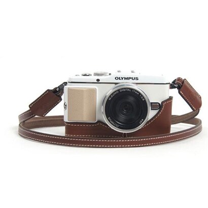 ブラウン EP-3用カメラケース ネックストラップ付 Ver1 ブラウン