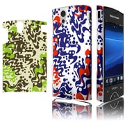 PA04-001WCA [Xperia ray（エクスペリア　レイ）SO-03C用クリアケース+グラフィックアートシート2枚　ウェーブ・カモ（A）]