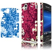 EPA04-001WCB [Xperia ray（エクスペリア　レイ）SO-03C用クリアケース+グラフィックアートシート2枚　ウェーブ・カモ（B）]