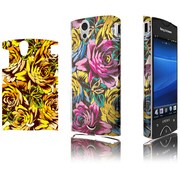 EPA04-001AFA [Xperia ray（エクスペリア　レイ）SO-03C用クリアケース+グラフィックアートシート2枚　アート・フラワー（A）]