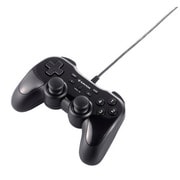 USBゲームパッド PC/PS3対応 アナログ/デジタル 12ボタンタイプ 連射機能付 ブラック BSGP1204PBK