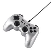 USBゲームパッド PC/PS3対応 アナログ/デジタル 12ボタンタイプ 連射機能付 シルバー BSGP1204PSV