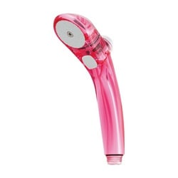 シャワーヘッド ストップシャワーヘッド 止水機能あり 節水効果あり 低水圧対応 クリアレッド 356-805-CR