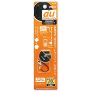 S0117AB [携帯電話用ステレオ変換アダプタ丸型 au用 ブラック]