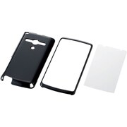 au REGZA Phone IS11T用シェルカバー 液晶保護フィルム付 ブラック PA-TS11PVBK