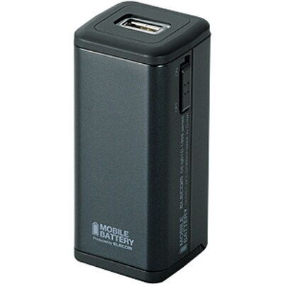 スマートフォン用充電器 単三 USB出力：1ポート 最大：0.8A ブラック DE-U01D-1908BK