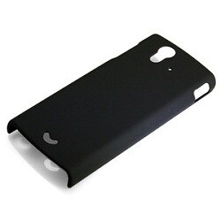 RX-SO03C19RB [Xperia ray用 ハードケース(PC)+フィルム付属 ラバーブラック]