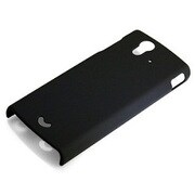 RX-SO03C19RB [Xperia ray用 ハードケース(PC)+フィルム付属 ラバーブラック]