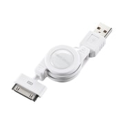 iPod iPhone iPad用巻取りUSBケーブル ホワイト KB-IPUSBMW2