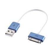 iPod iPhone iPad用のUSB充電 データ転送用ケーブル ブルー KB-IPUSBBL3