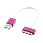 iPod iPhone iPad用のUSB充電 データ転送用ケーブル ピンク KB-IPUSBP3