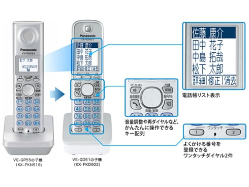 ヨドバシ.com - パナソニック Panasonic VE-GD51DL-S [電話機（子機1台 