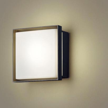 BASIC DESIGN square ポーチライト・パルックボールプレミア ムシベール 電球色15W オフブラック HEW5711BE