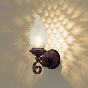Candelina ポーチライト・ミニクリプトン 防雨型・壁直付型 白60W ダークブラウン多色 LW86725