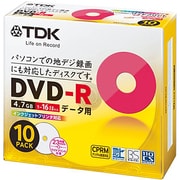 データ用 DVD-R 4.7GB CPRM対応 16倍速対応 インクジェットプリンタ対応ホワイトワイドレーベル 5mmケース 10枚入り DR47DPWC10T