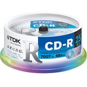 データ用 CD-R 700MB 48倍速対応 5色カラーミックスレーベル スピンドルケース 25枚入り CD-R80CMX25PE