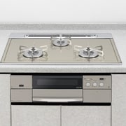ビルトインコンロ 天板75cm ガラストップ プラチナシルバー 水無し両面焼きグリル 都市ガス用 HR-BP3BR-X7SS