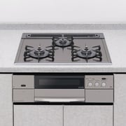 ビルトインコンロ 天板60cm ガラストップ ブラックミラー 水無し両面焼きグリル 都市ガス用 HR-BP3BR-G6BS