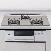 ビルトインコンロ 天板75cm ガラストップ シルバーミラー 水無し両面焼きグリル 都市ガス用 HR-BH3BR-G7SS