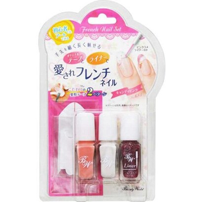 フレンチネイルセット キャンディピンク