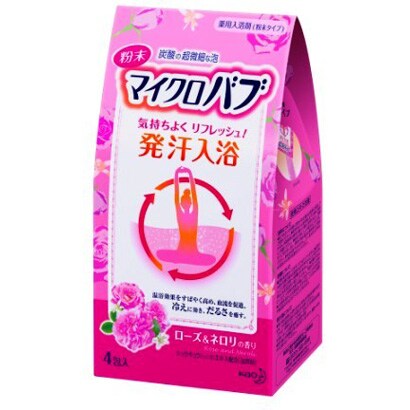マイクロバブ ローズ＆ネロリの香り 4包入 [薬用入浴剤（粉末タイプ）]