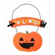 ハロウィングッズ パンプキンハンガー オレンジプレート