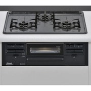 ビルトインガスコンロ LPガス用 右強火力 水なし両面焼き グレーホーロートップ ブラック RS31W8H2R-BR/LP