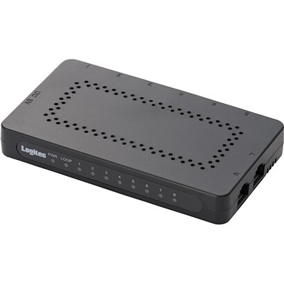 ギガビット対応 8ポートスイッチングハブ プラスチック筐体 ブラック LAN-GSW08/PSB