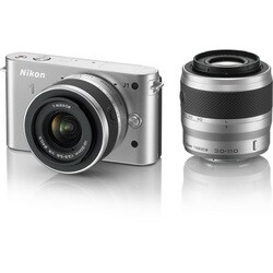 Nikon1 J1 本体＋単焦点レンズ＋ズームレンズセット(ホワイト)