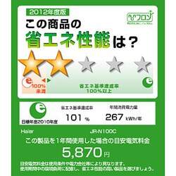 Amazon.co.jp: Haier +98㍑ 2ﾄﾞｱ直冷式冷蔵庫+ﾎﾜｲﾄ JR-N100C(W) : 大型家電