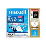 録画用BD-R 追記型 片面1層 25GB 1-6倍速 インクジェットプリンタ対応 ホワイト 5枚 BR25VFWPC.5S