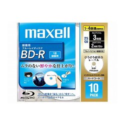 ヨドバシ Com マクセル Maxell Br25vfwpb 10s 録画用bd R 追記型 片面1層 25gb 1 4倍速 インクジェットプリンタ対応 ホワイト 10枚 通販 全品無料配達