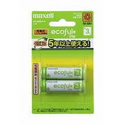 ecoful ｌｉｔｅ充電式ニッケル水素電池単3形 2本 MHR-3LAY.2B