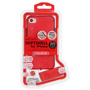 TUN-PH-000102 [iPhone4/4S用ソフトシェルケース レッド]