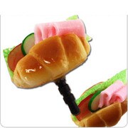 PLUG APLI食品サンプル ロールパンハム [イヤホンジャックアクセサリー]