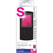 SONYウォークマンS760シリーズ用シリコンケース 液晶保護フィルム付 ブラック AVS-S11SCBK