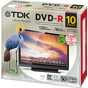 録画用DVD-R 120分 1-16倍速 CPRM対応 インクジェットプリンタ対応 10枚 DR120DPWC10UE