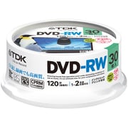 録画用DVD-RW 120分 1-2倍速 CPRM対応 30枚 インクジェットプリンタ対応 DRW120DPWA30PU