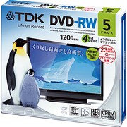 録画用DVD-RW 120分 4倍速 CPRM対応 5枚 インクジェットプリンタ対応 DRW120DPWB5UE