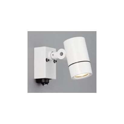 屋外用 スポットライト ミラー付ハロゲンランプタイプ 人感センサ付 白 AE-2347