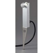 屋外用 LEDスポットライト ビーム角21度 スパイク式 シルバー 電球色 AD-2367
