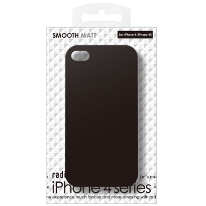 RK-PU831K [iPhone 4/4S Series専用スムースマットジャケット ブラック]