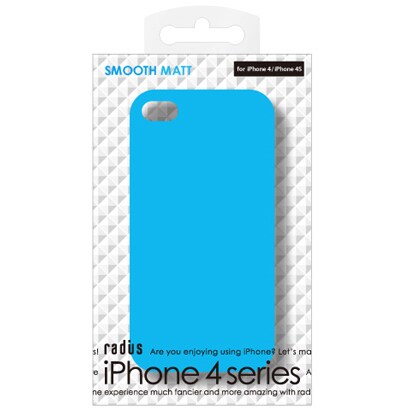 RK-PU831C [iPhone 4/4S Series専用スムースマットジャケット シアン]