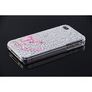 Ri4-BC007 [Brilliant Case for iPhone4/4S ピンクリボン シルバー]